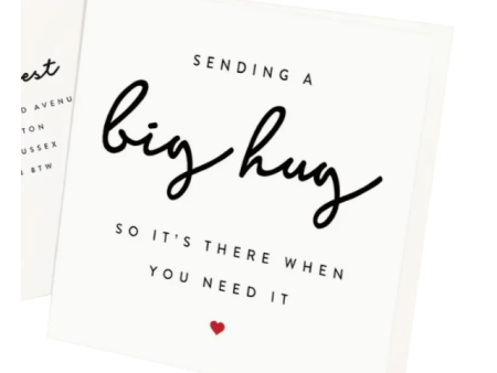 Sending a Big Hug Online now