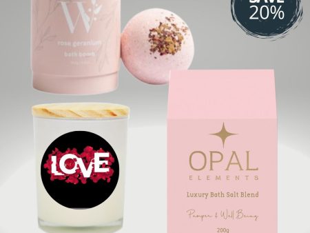 Valentines Candle & Bathe Bundle Cheap