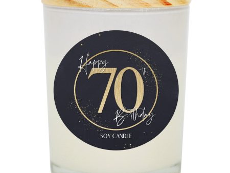 70th Birthday Soy Candle For Cheap