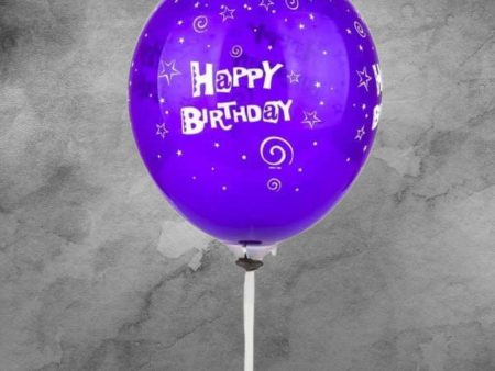 Purple Happy Birthday Balloon Online now