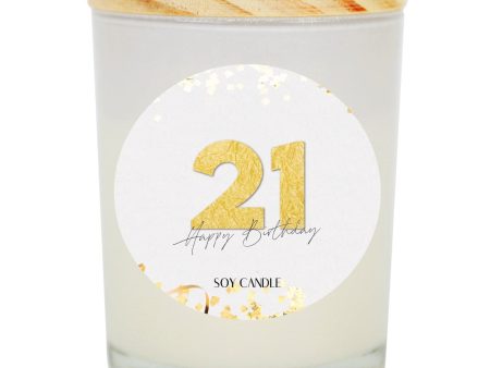 21st Birthday Soy Candle Fashion