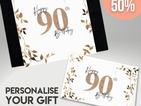 90th Happy Birthday Sleeve + Card For Sale