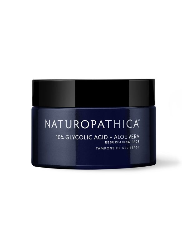 10% Glycolic Acid + Aloe Vera Resurfacing Pads by Naturopathica Online Sale