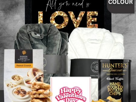 Relax With Robe & Snacks Valentines Hamper Online Sale