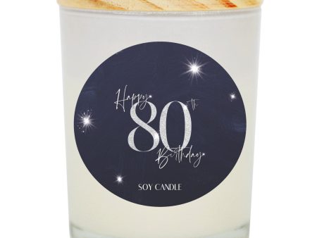 80th Birthday Soy Candle on Sale