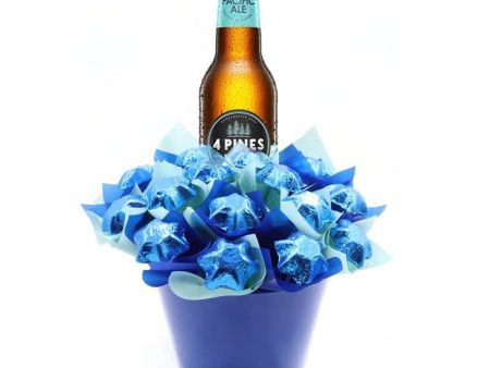 4 Pines & Blue Chocolate Bouquet Sale