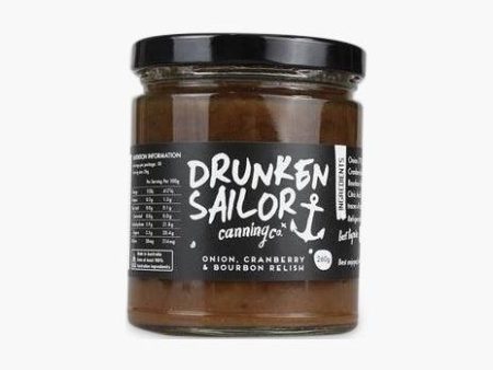 DRUNKEN SAILOR ONION, CRANBERRY & BOURBON RELISH 260G Online Hot Sale