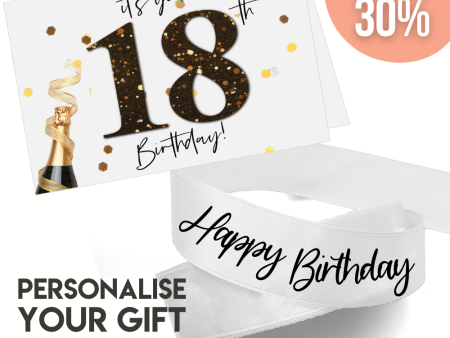 Birthday Bouquet Ribbon + 18th B DayCard Bundle Discount