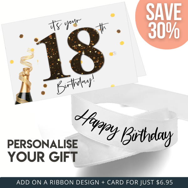 Birthday Bouquet Ribbon + 18th B DayCard Bundle Discount