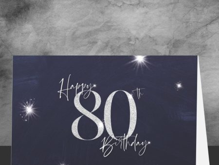 80th Birthday Greeting Card Sale