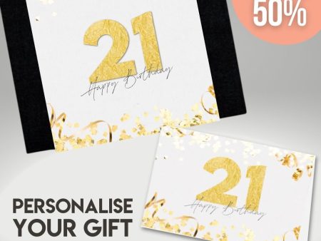 21st Happy Birthday Sleeve + Card Supply