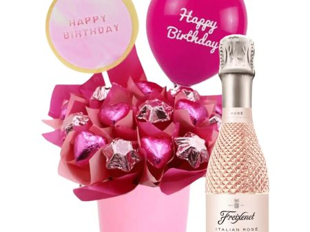 Happy Birthday Pink Rose Chocolate Bouquet For Discount