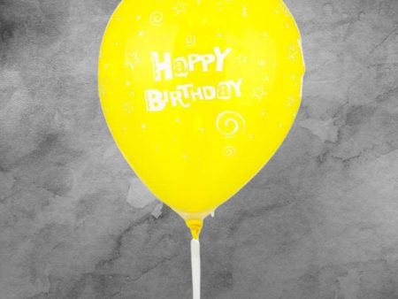 Yellow Happy Birthday Balloon Online now