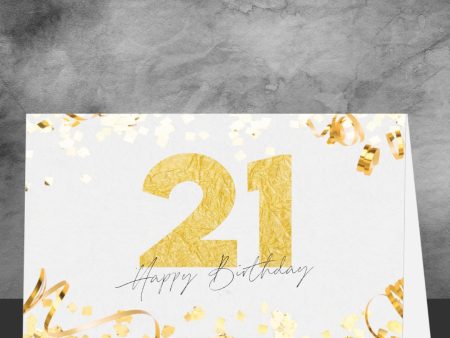 21st Birthday Greeting Card Discount