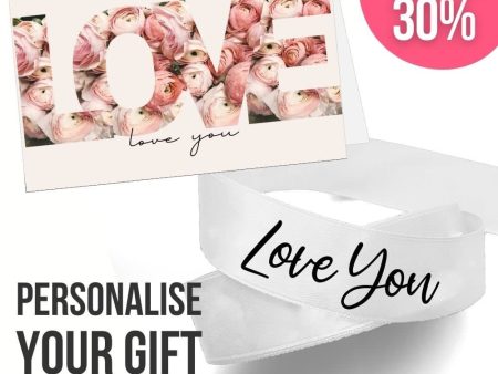 Love You Bouquet Ribbon + Card Bundle For Discount