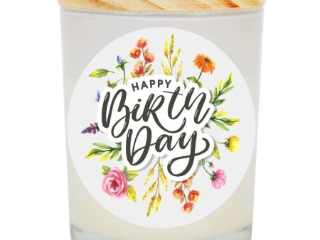 Happy Birthday Flowers Soy Candle For Discount