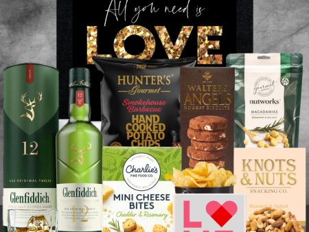 Glenfiddich Whisky & Snacks Valentines Hamper Sale