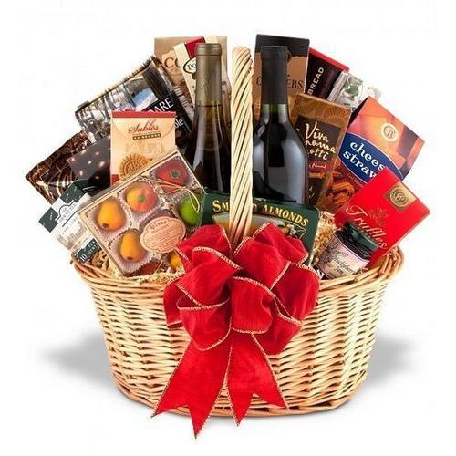 Fine Wine and Gourmet Basket-Two Red on Sale