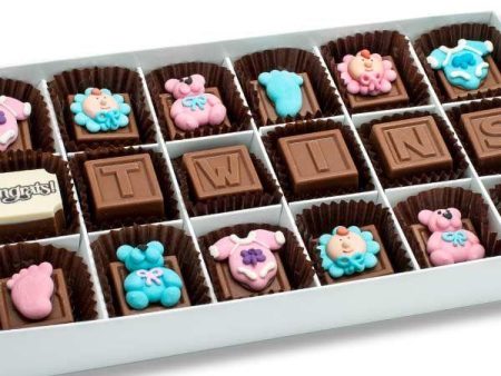 NEW BORN TWINS CHOCOLATE GIFT Hot on Sale