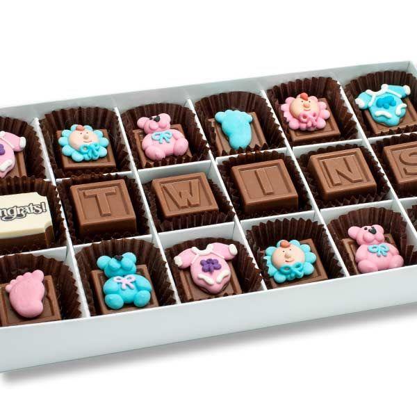 NEW BORN TWINS CHOCOLATE GIFT Hot on Sale