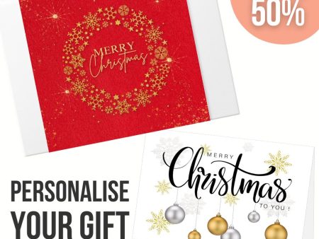 Red Merry Christmas Wreath Sleeve + Card Bundle Online Hot Sale