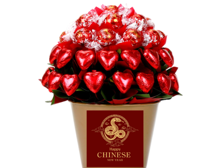 Chinese New Year Lindt & Chocolate Hearts Bouquet Online Sale