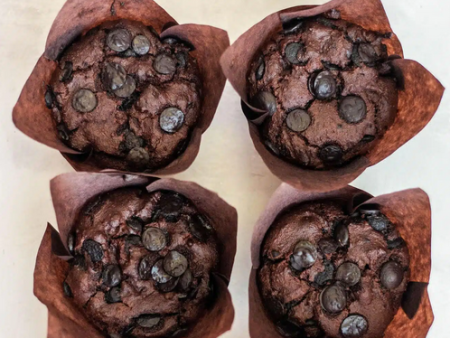 RAW PASSION DOUBLE CHOCOLATE VEGAN MUFFINS (GF) - 6 PACK - (2 DAYS NOTICE REQUIRED) For Cheap