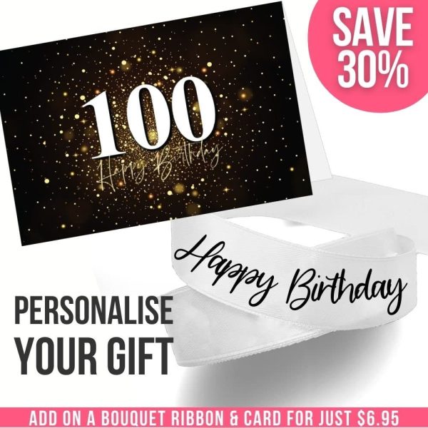 100th Birthday Card + Ribbon Bundle For Sale