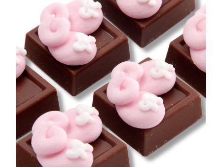 BABY GIRL CHOCOLATE BOOTEES (6 CHOCOLATES) on Sale