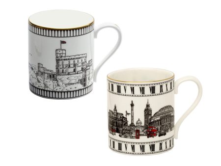 London Icons & Windsor Castle Mugs, Set of 2 Supply