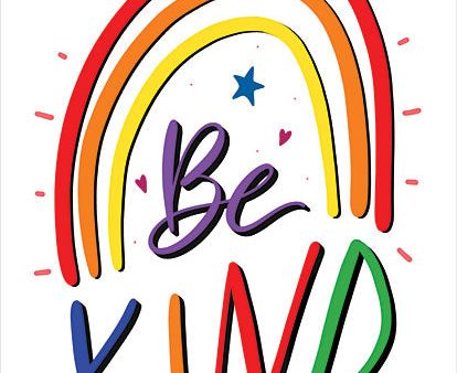 RN441 - Be Kind Rainbow - 12x16 For Cheap